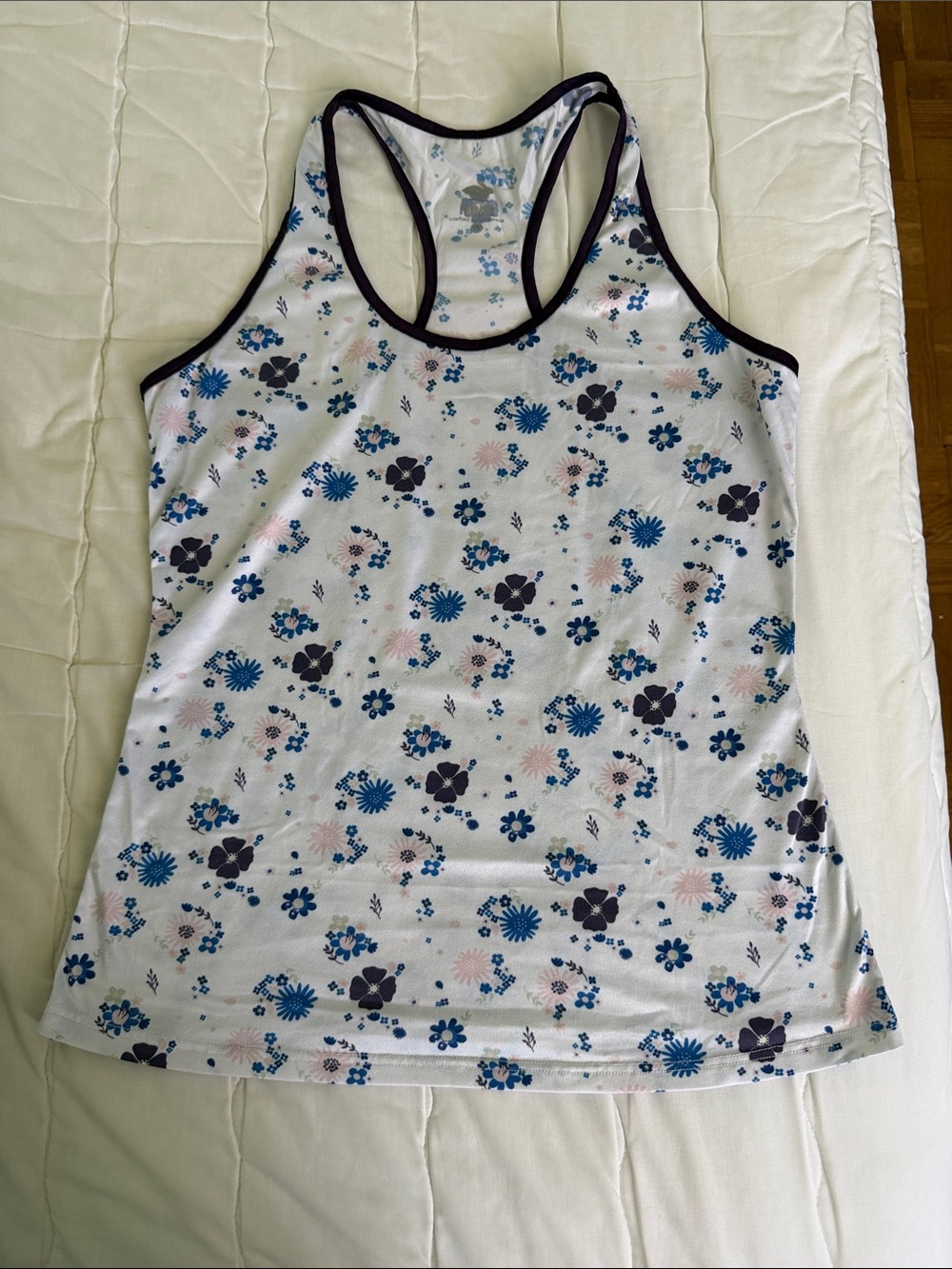 Rabbit Floral EZ Racerback Tank Top size small
